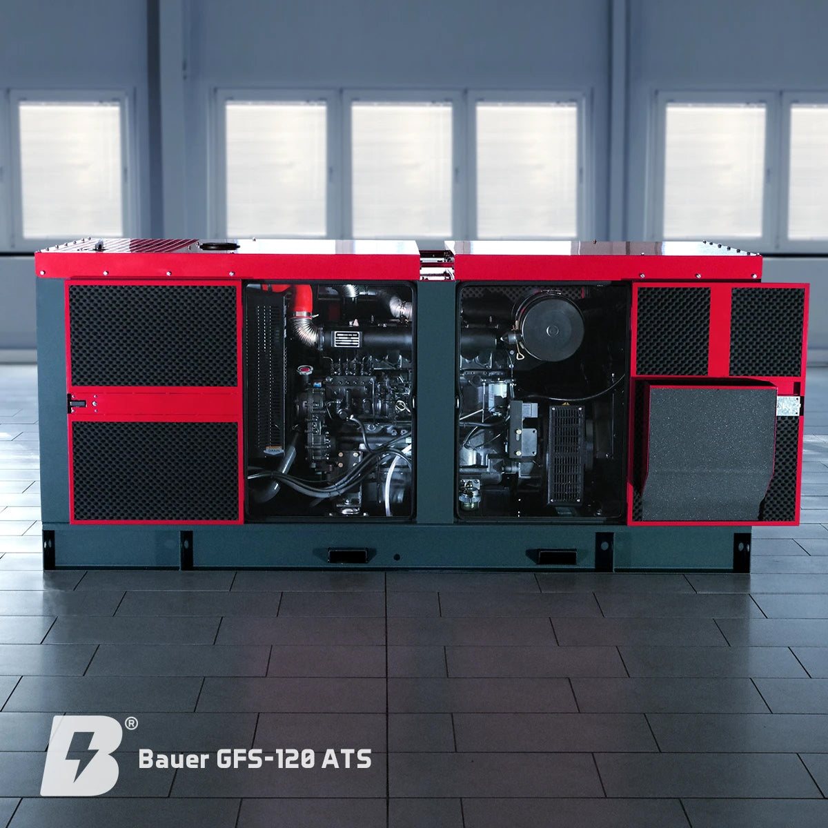 Bauer GFS-120 ATS, 120 kW/150 kVA Notstromgenerator / Notstromaggregat