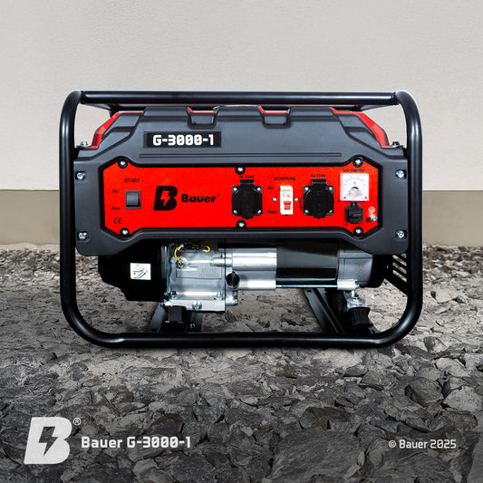 Stromerzeuger Bauer G-3000-1 | mobiler Stromerzeuger | 3000 Watt / 3 kW | Notstromgenerator