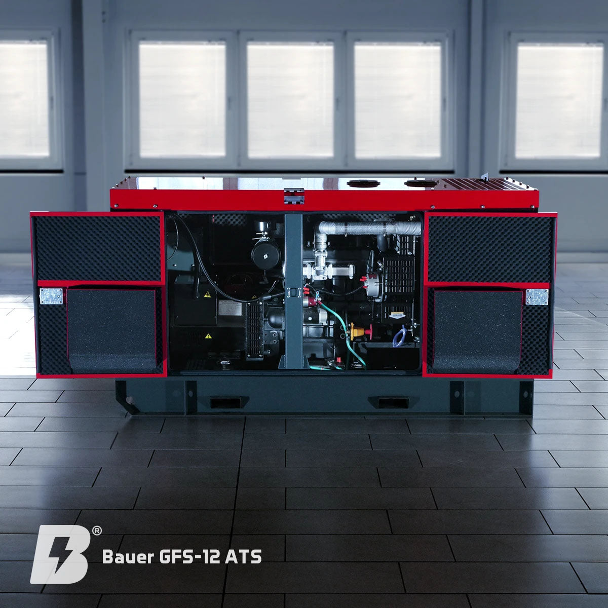 Bauer GFS-12 ATS, 12 kW/15 kVA Notstromgenerator / Notstromaggregat
