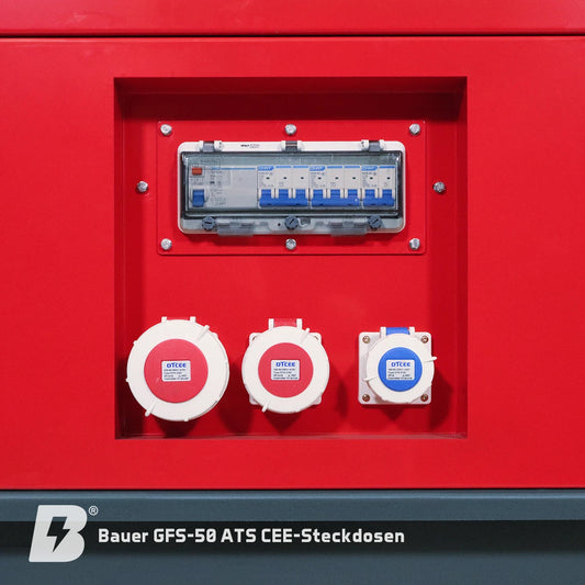 Bauer GFS-50 ATS, 50 kW/62,5 kVA Notstromgenerator/Notstromaggregat
